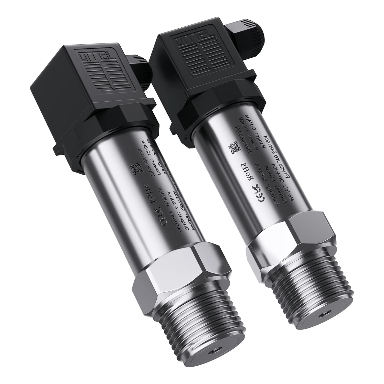 304SS 0-10bar 0-16bar 0-20bar to 0.5-4.5V 0-3.3V Water Oil Gas Air Pressure Transmitter Sensor for Oil Fuel Diesel 4-20mA RS485(0-3.3V G1-4,-1-10bar)