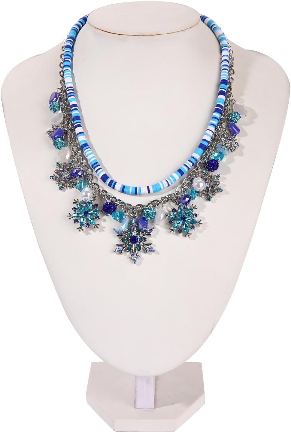 MOLOCH Christmas Necklace Earrings Set Layered Crystal Snowflake Light Bulb Necklace Snowflake Drop Dangle Earrings Christmas Holiday Party Jewelry Gift For Woman - Image 6