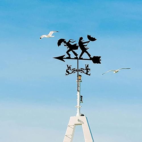 Miniatura 7 de Weather Vane Art Decor Weather Vane Stainless Steel Wind Vane Durable Wind Direction Indicator Weathercock Measuring Tools for Garden Patio Yard