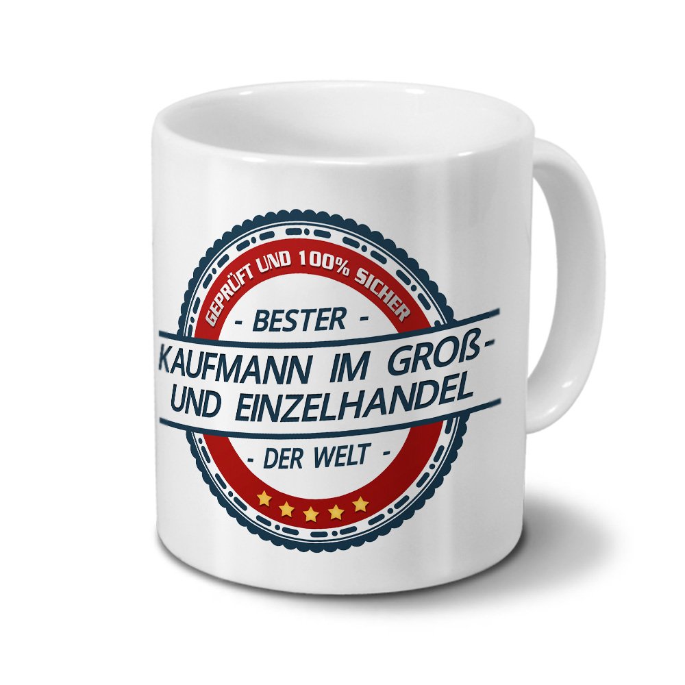 Personalisiert Tasse "Ausbilder" – 325ml, Spülmaschinenfest, Weißer Steingut-Becher Mit Berufs-Motiv