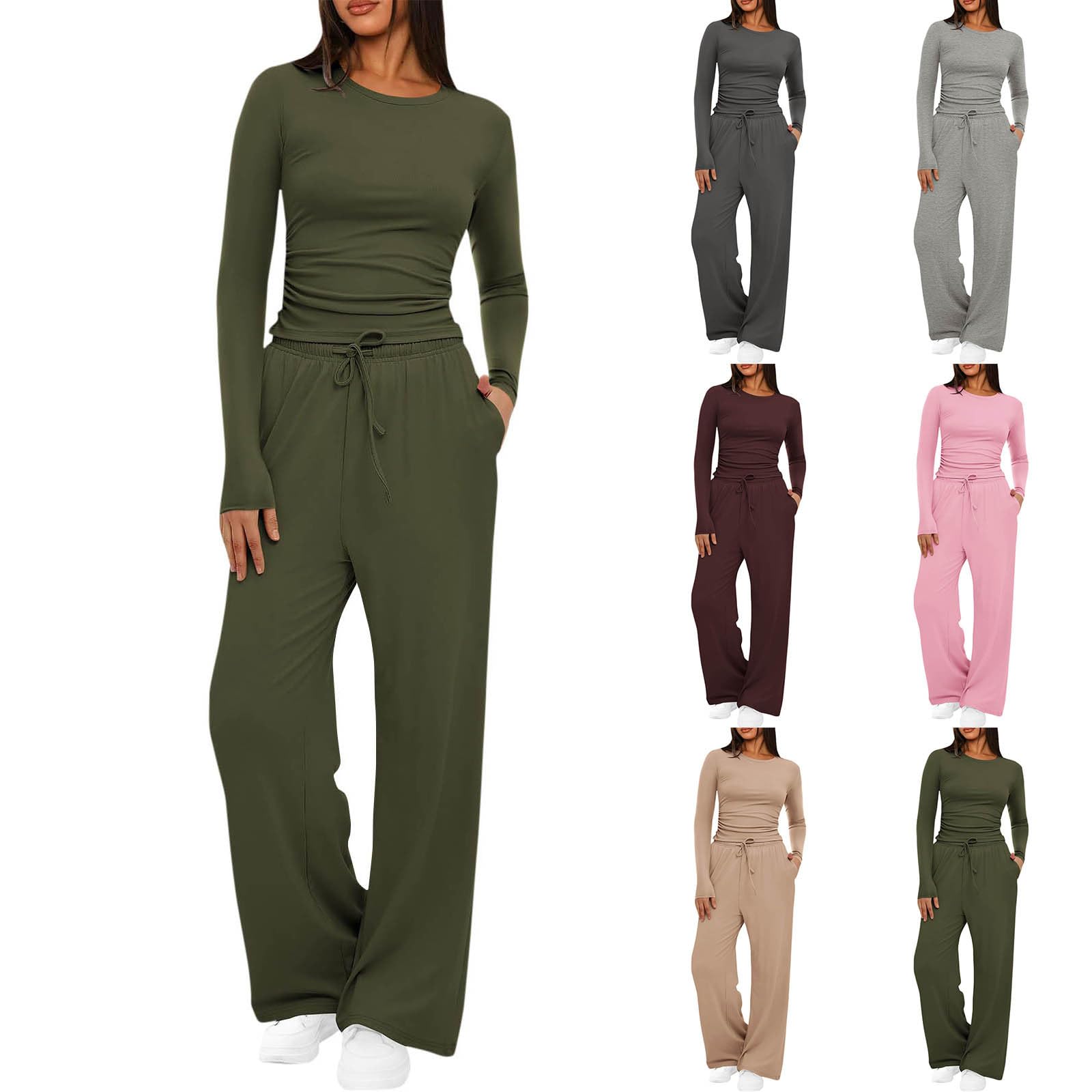 流通経済大学　上下セット Amazon.com: Lounge Sets for Women Comfy Sets Long Sleeve