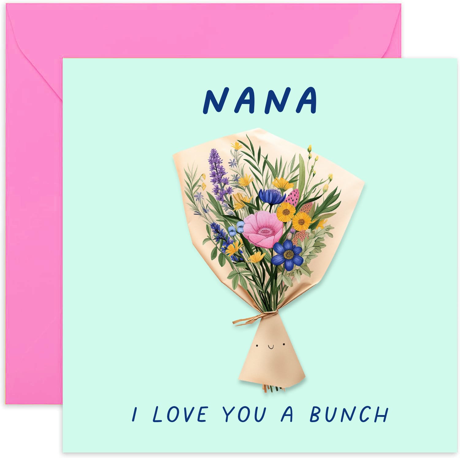 Old English Co. Geburtstagskarte Für Mama – Blumen-Design Mit Goldfolie, Innen Leer, 15x15 Cm