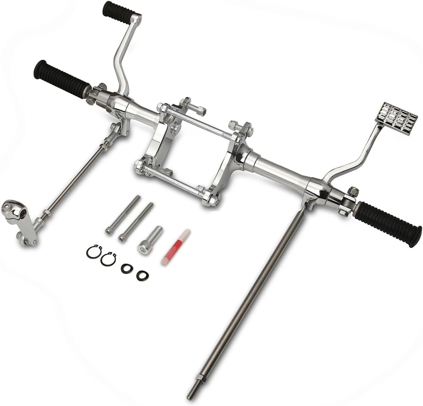 Chrome Forward Control Kit for Sportster 883 1200 (1991-2003) - Linkage Shifter Lever & Foot Pegs