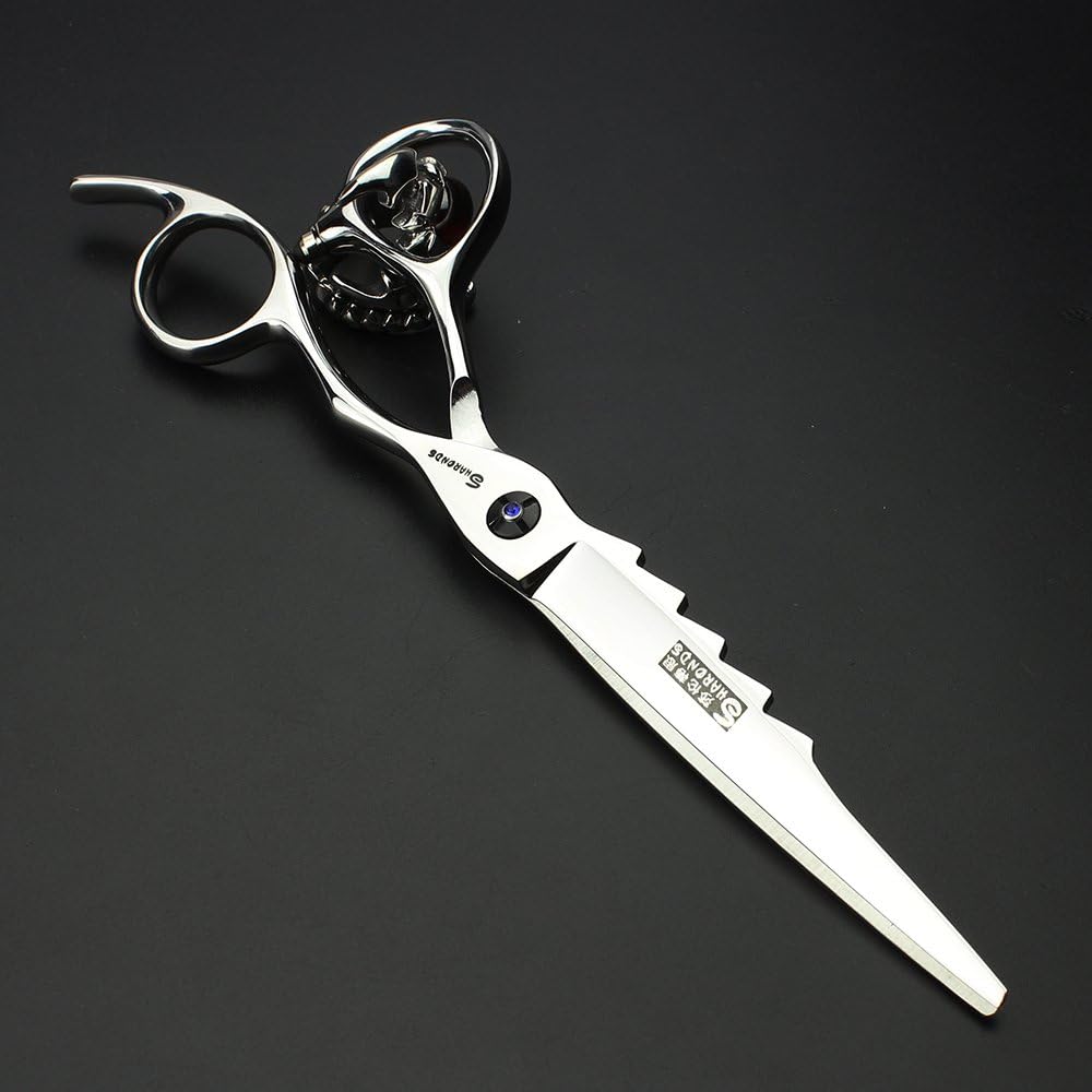 6" silver professional hair scissors sharp cutting 400C steel scissors