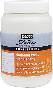 PEBEO Modelling Paste Studio Acrylics High Density - Modelling Paste Pebeo Acrylic - Paste For Texture and Thickness - White Acrylic Auxiliary 250 ml