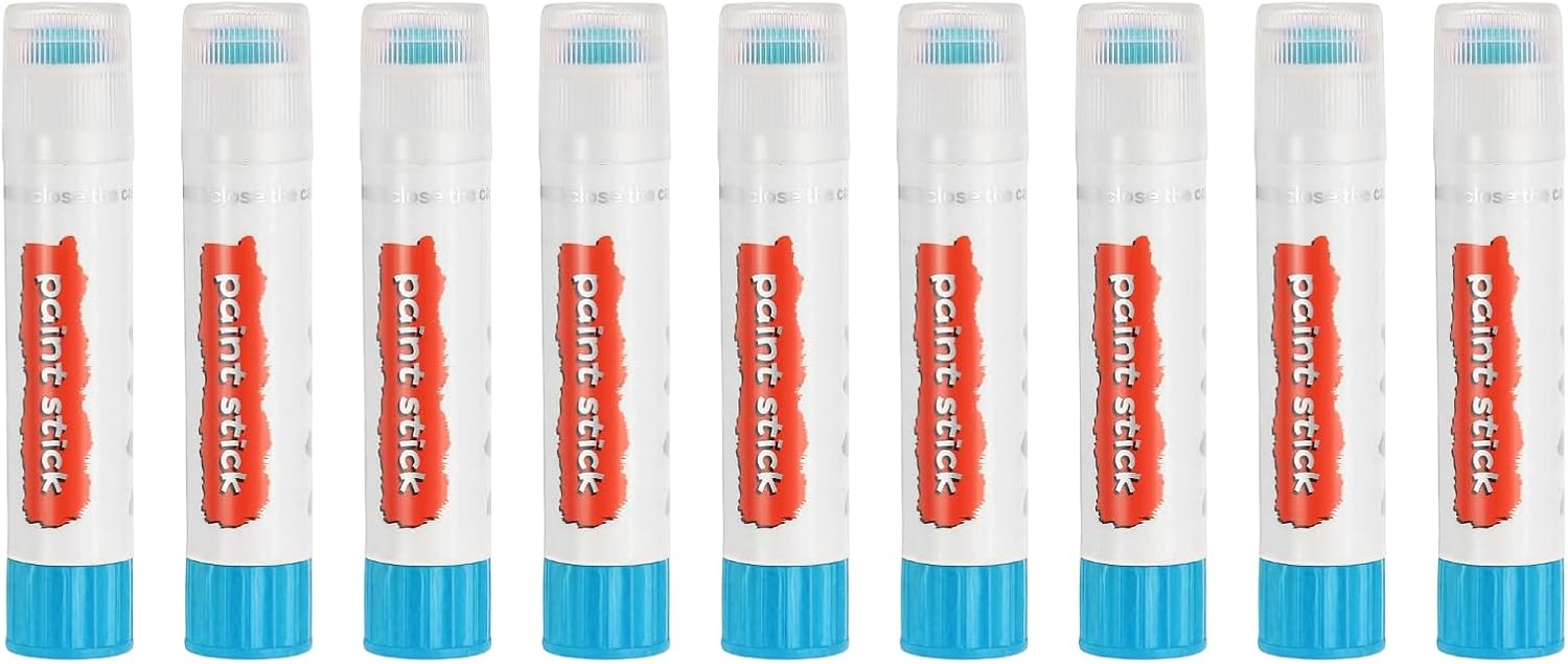 PATIKIL Solid Tempera Paints, 9 Pcs Washable Quick Drying Paint Sticks Paint Pens for Artists Beginners Art Supplies, White