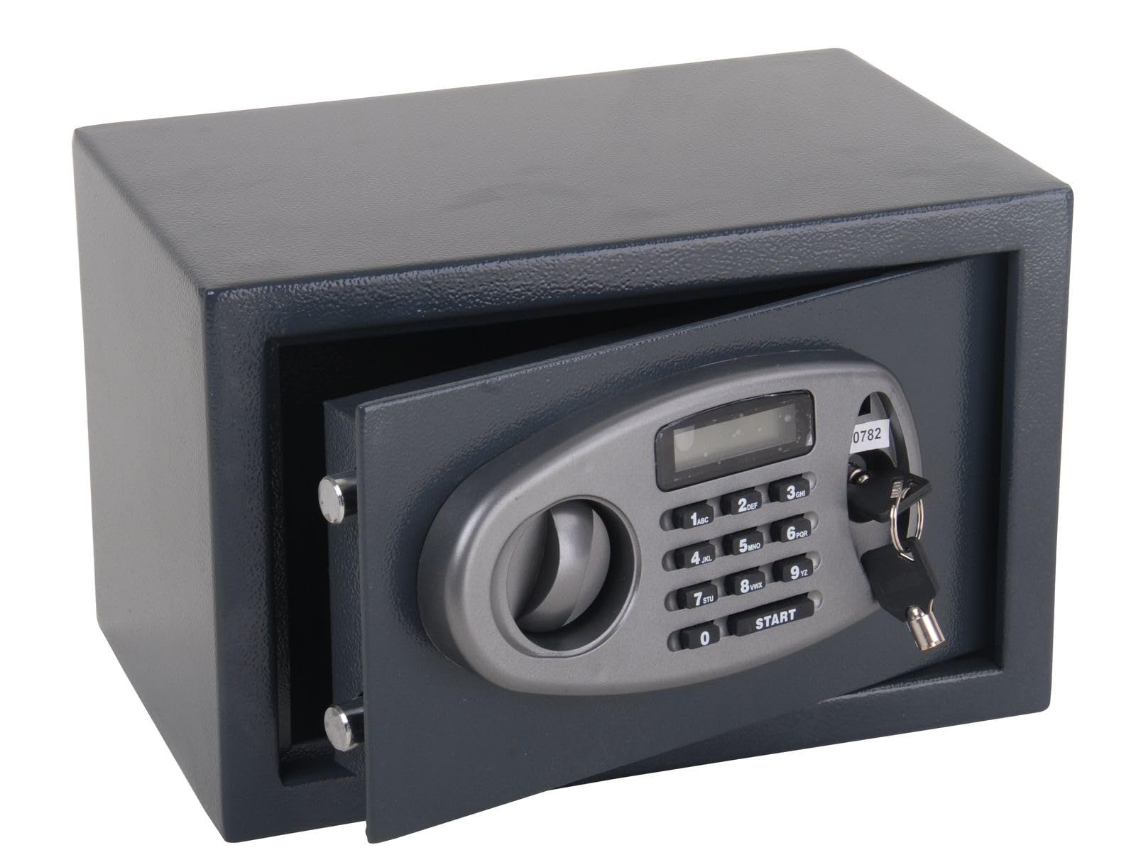 gobbler digital electronic safe locker box for home and office with keypad pin and manual key access | lcd display, double deadlock | ideal for jewellery documents & valuables - black