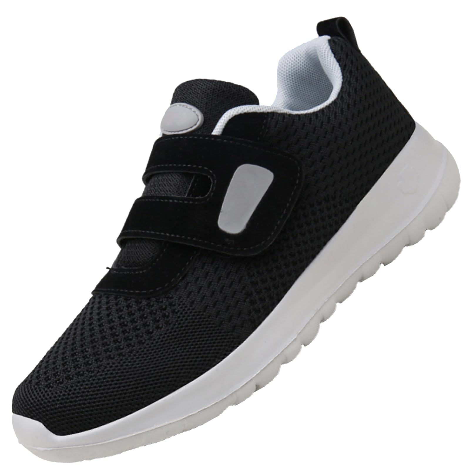 AEHO Pantofole Per Anziani Donna Riabilitazione Postoperatoria Vecchie Scarpe Gonfie Piede Regolabile Leggero Scarpe Per Piede Diabetico Primaverili E Autunnali Nero 36/230mm