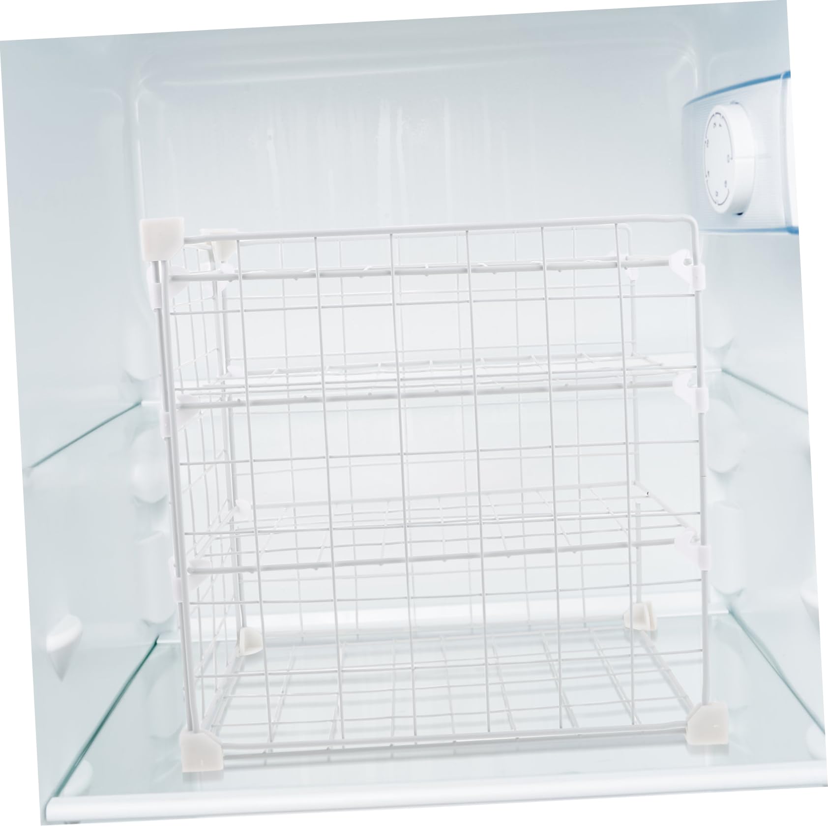 Zerodeko Estante de Almacenamiento para Frigorífico y Cocina, Rejilla de Hierro de 4 Capas Divisores Ajustables, Adecuado para Platos y Tazas
