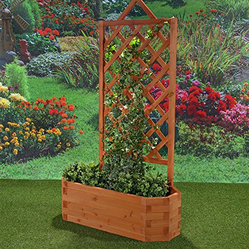 Melko 2xRosenbogen Pflanzkasten Rankgitter Rankhilfe Blumenkübel Blumen