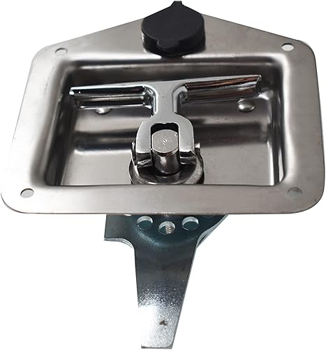 Miniatura 4 de 2 llaves de acero inoxidable para puerta de remolque con manija en T para cámper, RV, camión, herramienta
