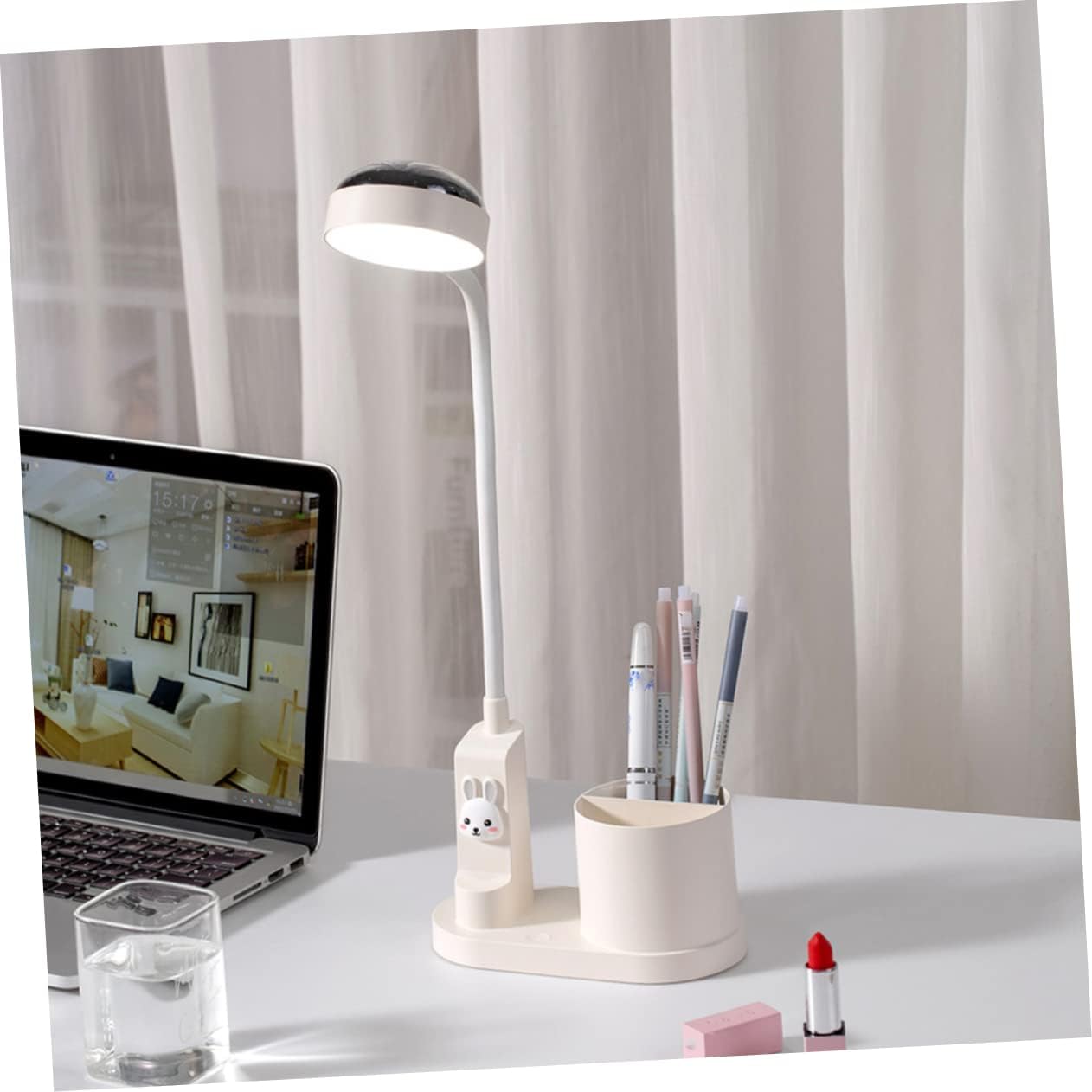 ARTIBETTER Multipurpose Bedside Lamp Star Projector and Brightness Eye-Caring Led Desk Light for Study Office and Nighttime Use Flexible Neck