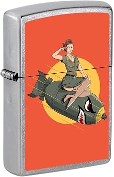 Zippo Lighter Pin-up Girl on Bomb - Street Chrome 81290