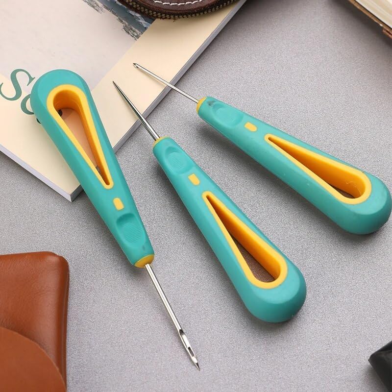 Candle Mold Punch Tool Silicone Mould Hand Drill Equipment 3Pcs Punch Needle Candle Wick Tool Leather Awl Tool Supplies