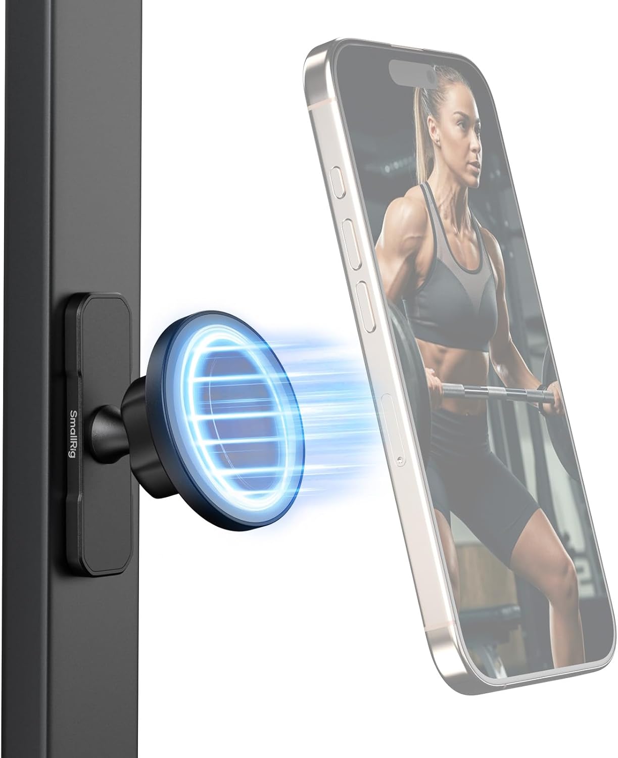 SMALLRIG Magnetic Phone Mount Gym for iPhone 17/16/15/14/13 Series, Adjustable Phone Holder Gym for Huawei, for Samsung, for Xiaomi, Double-Sided Magnetic Design – 5460