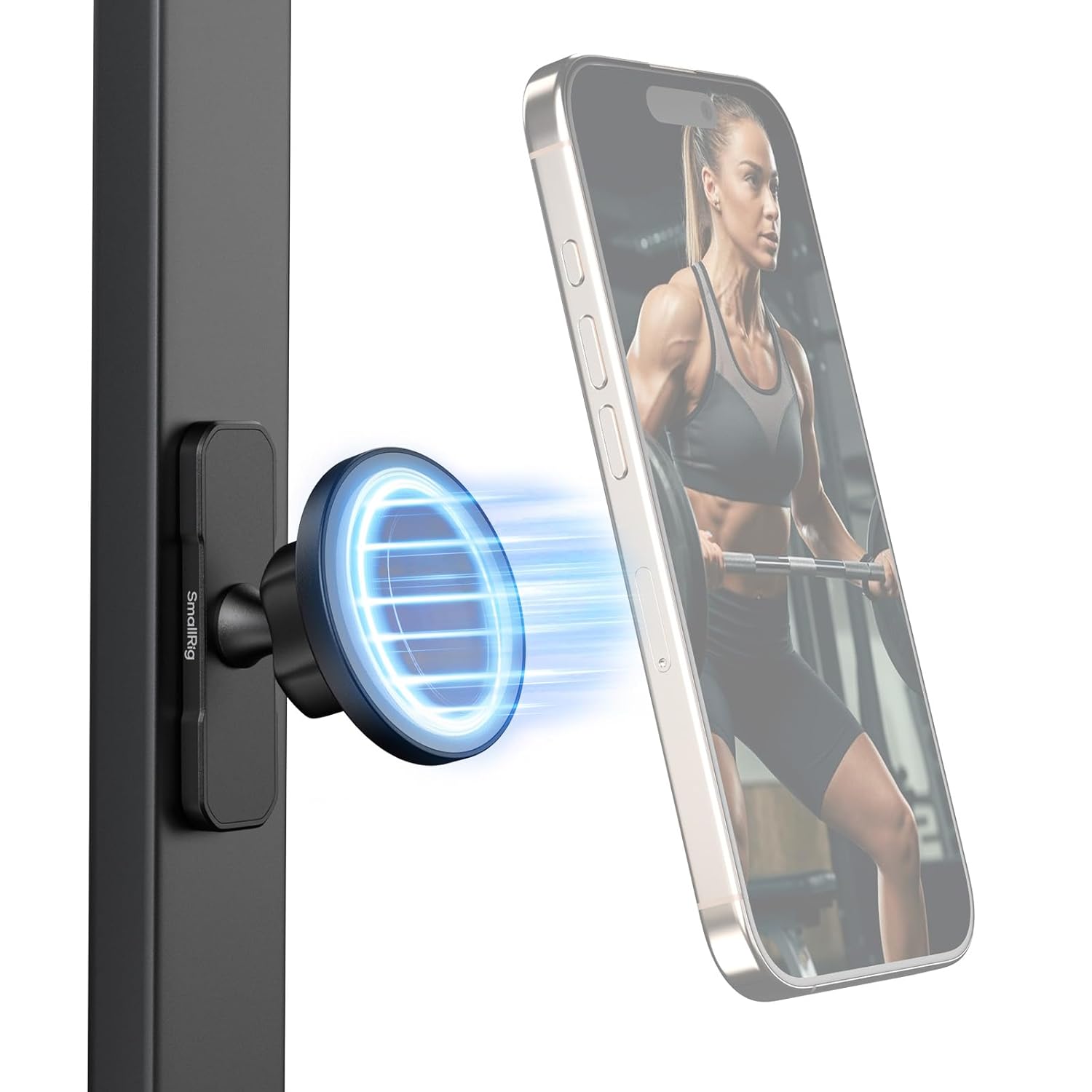 SMALLRIG Magnetic Phone Mount Gym for iPhone 17 16 15 14 13 Series Adjustable Phone Holder Gym for