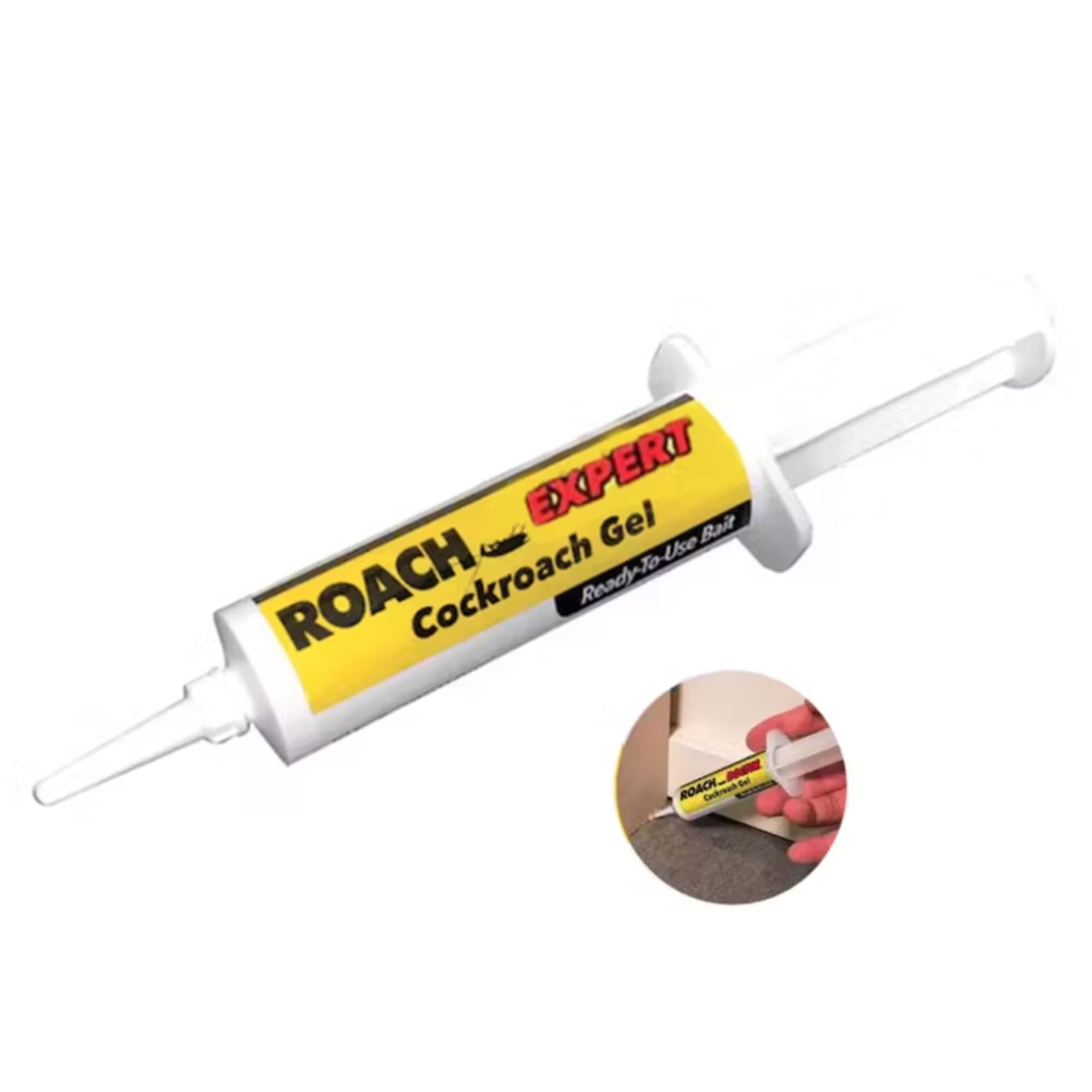 VersaMarts Roach Expert Cockroach Gel Bait 30g - Ready-to-Use Roach Killer Gel with Syringe Applicator for Indoor & Outdoor Pest Control
