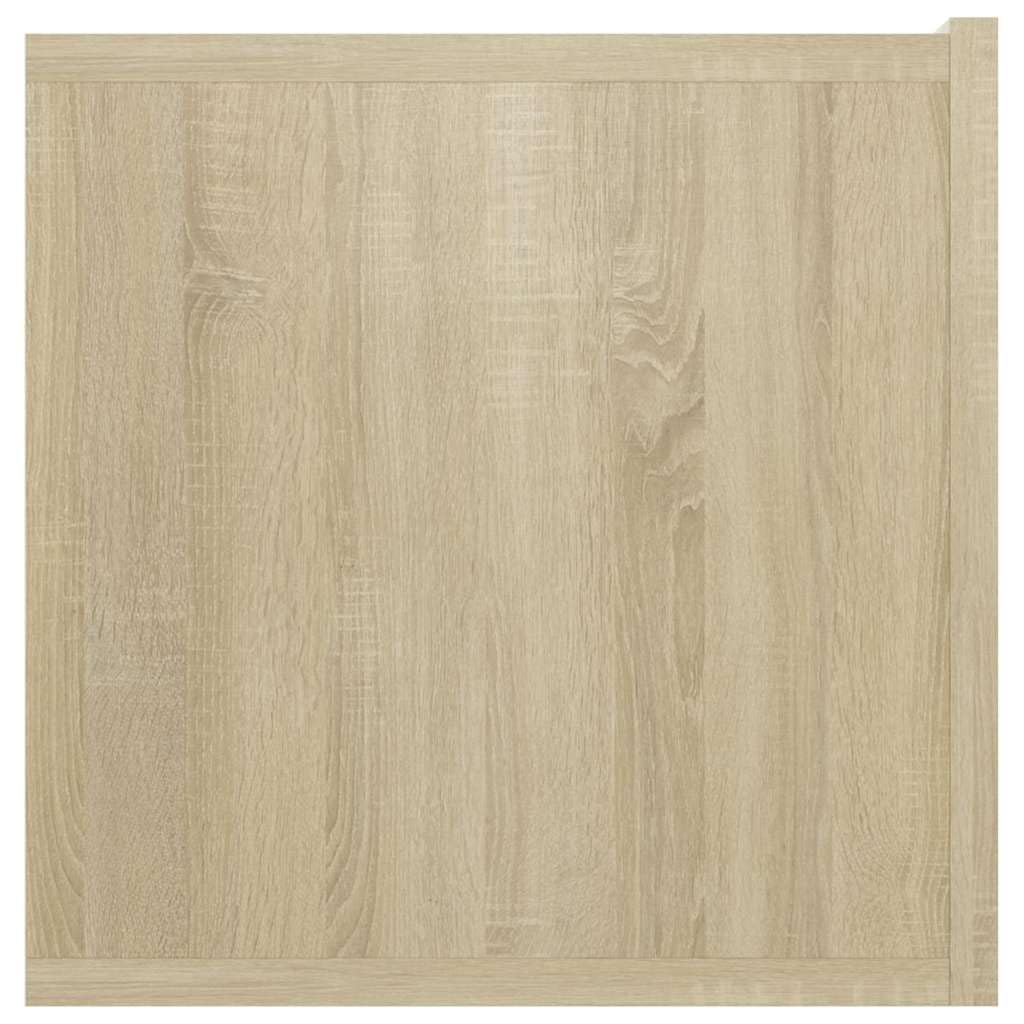 Wisząca dwukomorowa ścienna szafka RTV dąb sonoma 60x30x30 cm