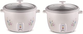 Usha 3728 2.8L 1000-Watt Automatic Rice Cooker(White) Pack of 2