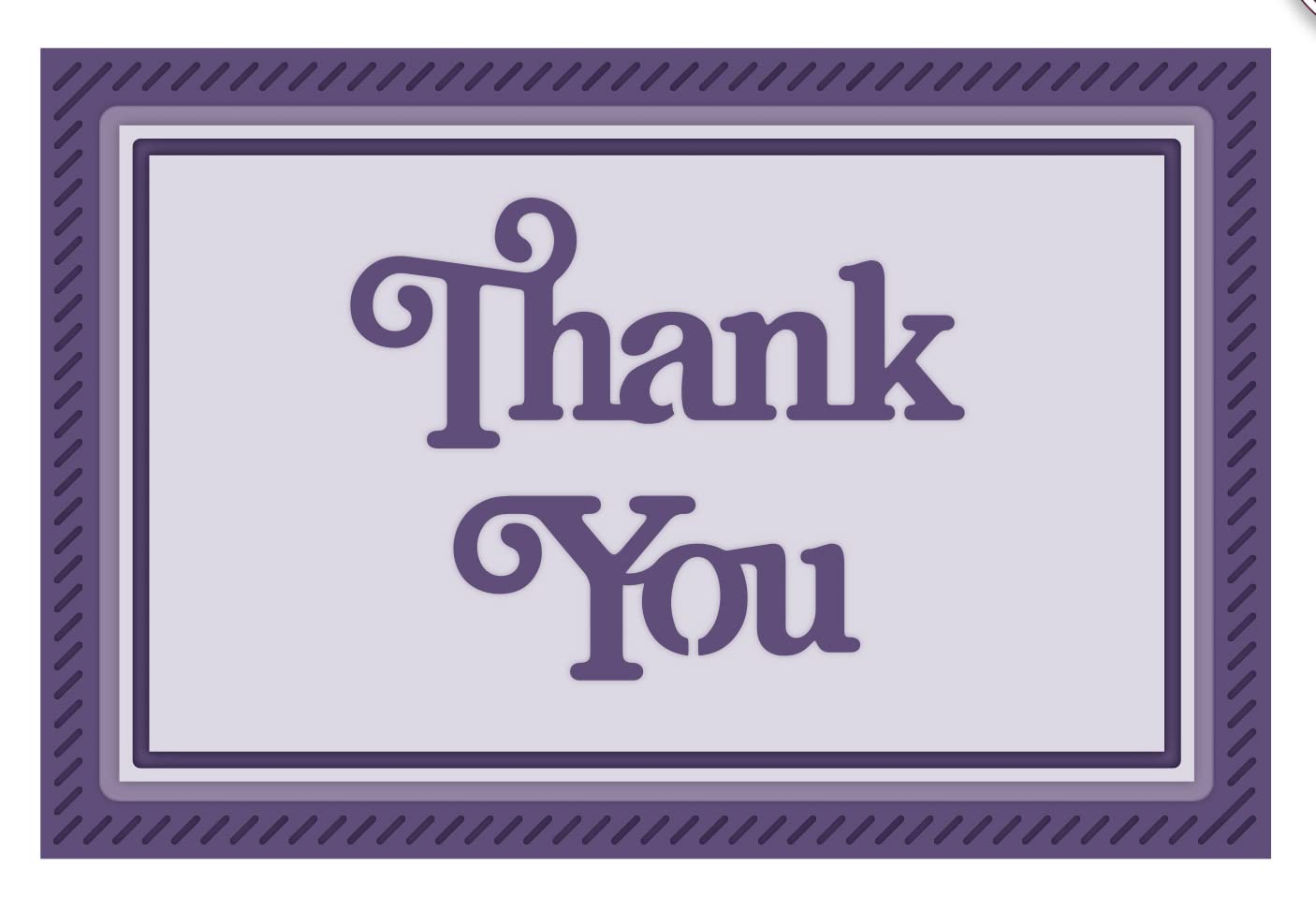 Creative Expressions Sue Wilson-Block Sentiments-Thank You-Craft, Metal, Largest die 11 x 7.3 cm