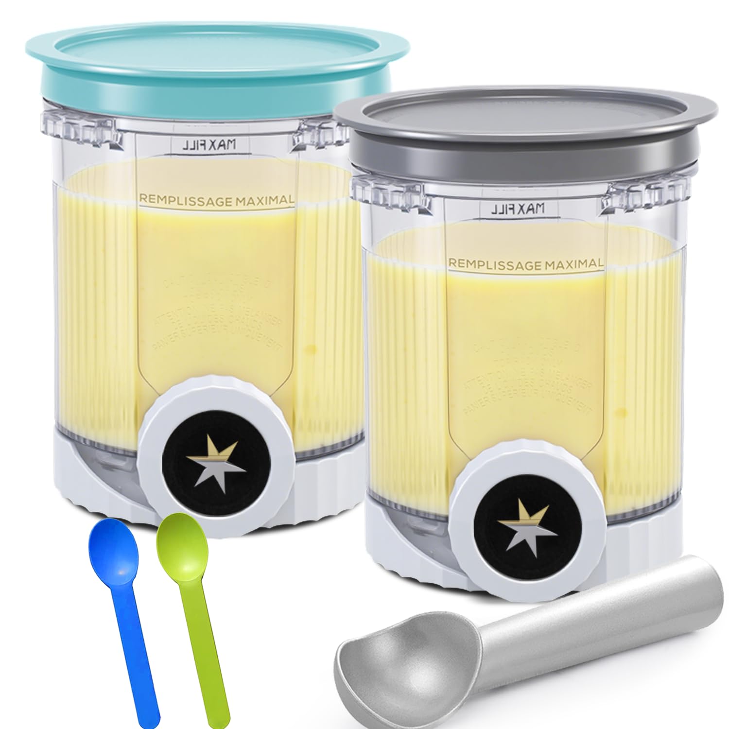 Amazon.com: Creami Pints and Lids for Ninja Swirl, 2 pack Creamy