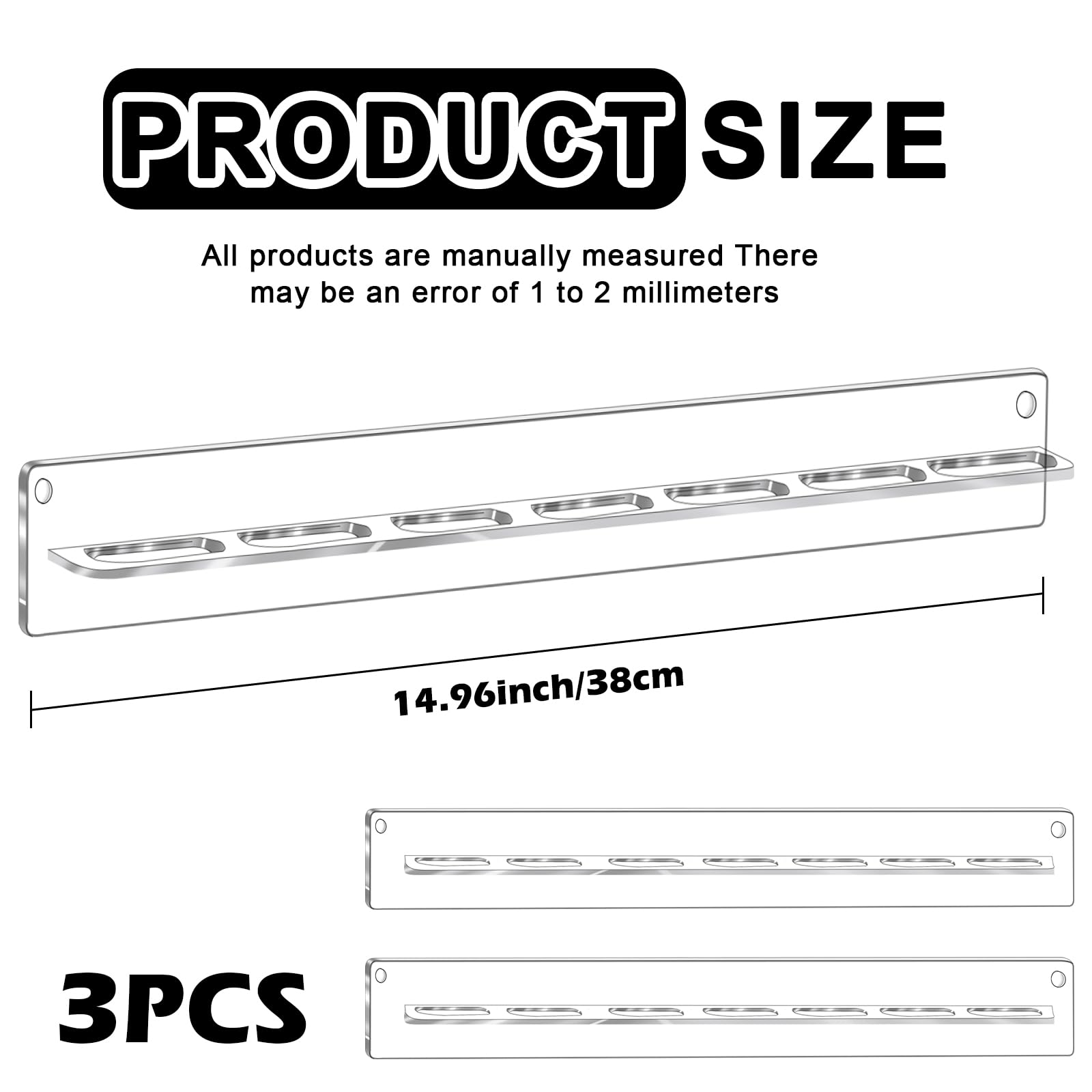 Organizer da Parete per Occhiali da Sole: 3 pezzi Organizer per Occhiali da Sole in Acrilico, Porta Occhiali da Sole da Parete per 7 Paia di Occhiali, Decorazione per La Casa Display Porta