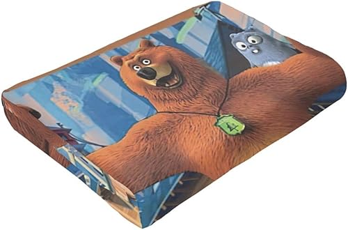 Miniatura 9 de Grizzy Comedy and The Adventure Lemmings - Manta animada de felpa suave y decoración para decoración de fiesta suave, acogedora, ligera, cálida,