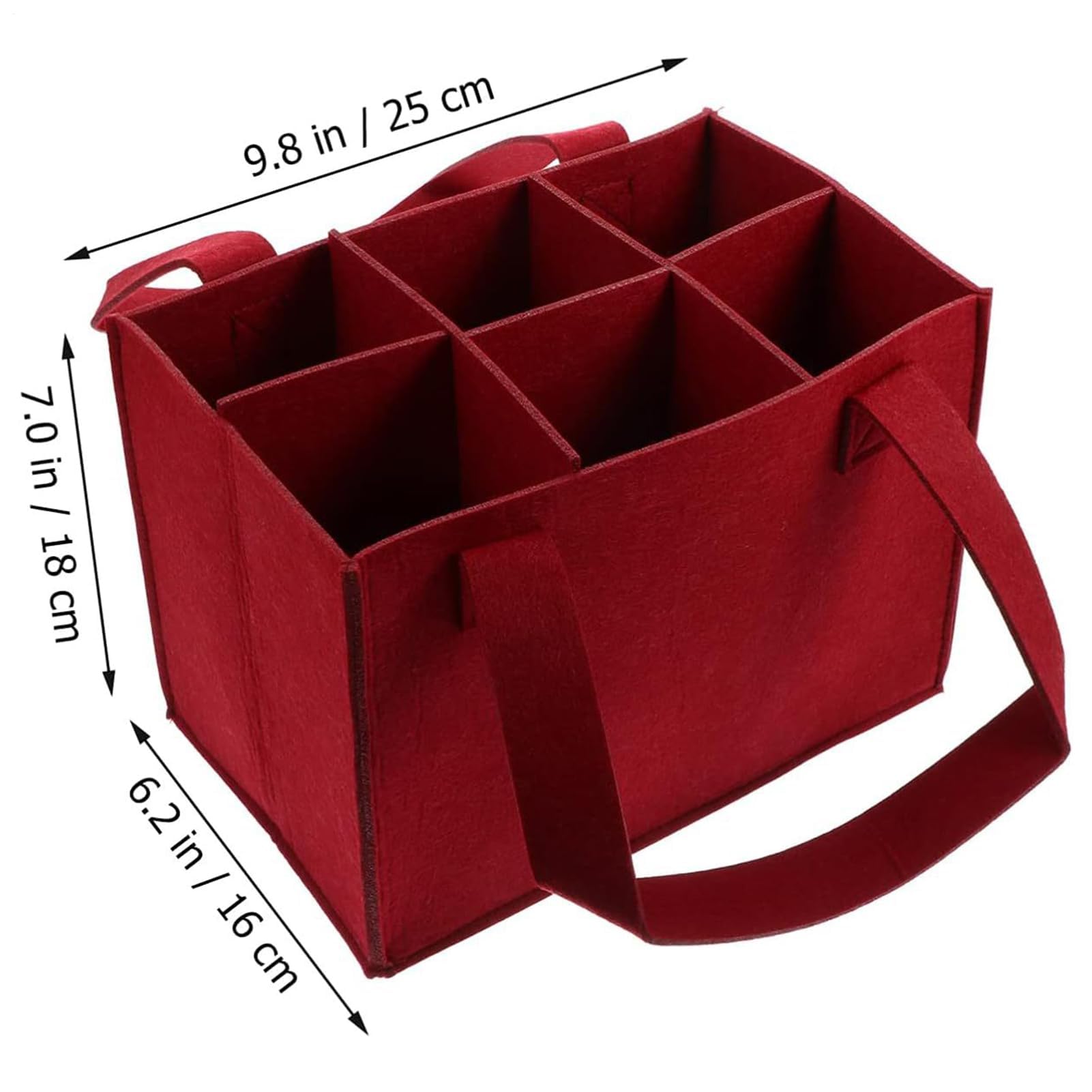 Torba do przechowywania butelek wina w domu, filcowa torba do przechowywania 6 butelek, przenośny uchwyt na alkohol, miękkie i wytrzymałe uchwyty, stylowy organizer na napoje, ślub, pod