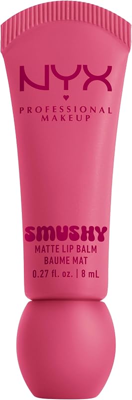 NYX PROFESSIONAL MAKEUP Bálsamo labial mate Smushy, humectante labial teñido con acabado suave y mate, Swipe Sesh (rosa polvoriento claro)