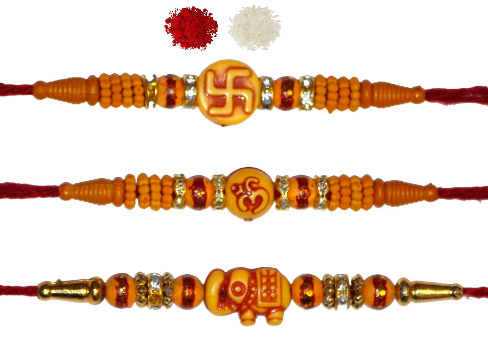 NITYAM ENTERPRISES Unisex Adult Wooden Pandent Set Of 3 Rakhi For Family Bhaiya Bhabhi Rakhi With Roli Chawal(NE 172) (B097JP5YWC) Amazon Price History, Amazon Price Tracker