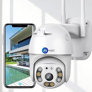Maizic Smarthome 3MP Outdoor WiFi Security Camera | Pan Tilt Zoom | Color Night Vision | Motion Alert | Two-Way Intercom |... Price In India