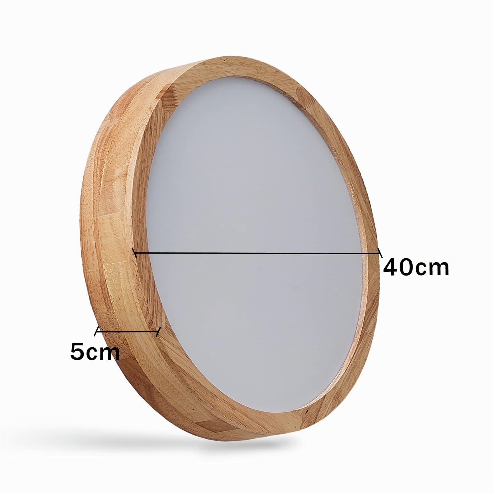 Plafoniera LED Soffitto Moderna 40CM in Legno 28W 3000K Bianco Caldo per Camera da Letto/Ufficio/Cucina/Corridoio/Balcone | Lampada da soffitto a LED bianca calda, rotonda, per soggiorno, camera da letto, ufficio, corridoio, balcone
