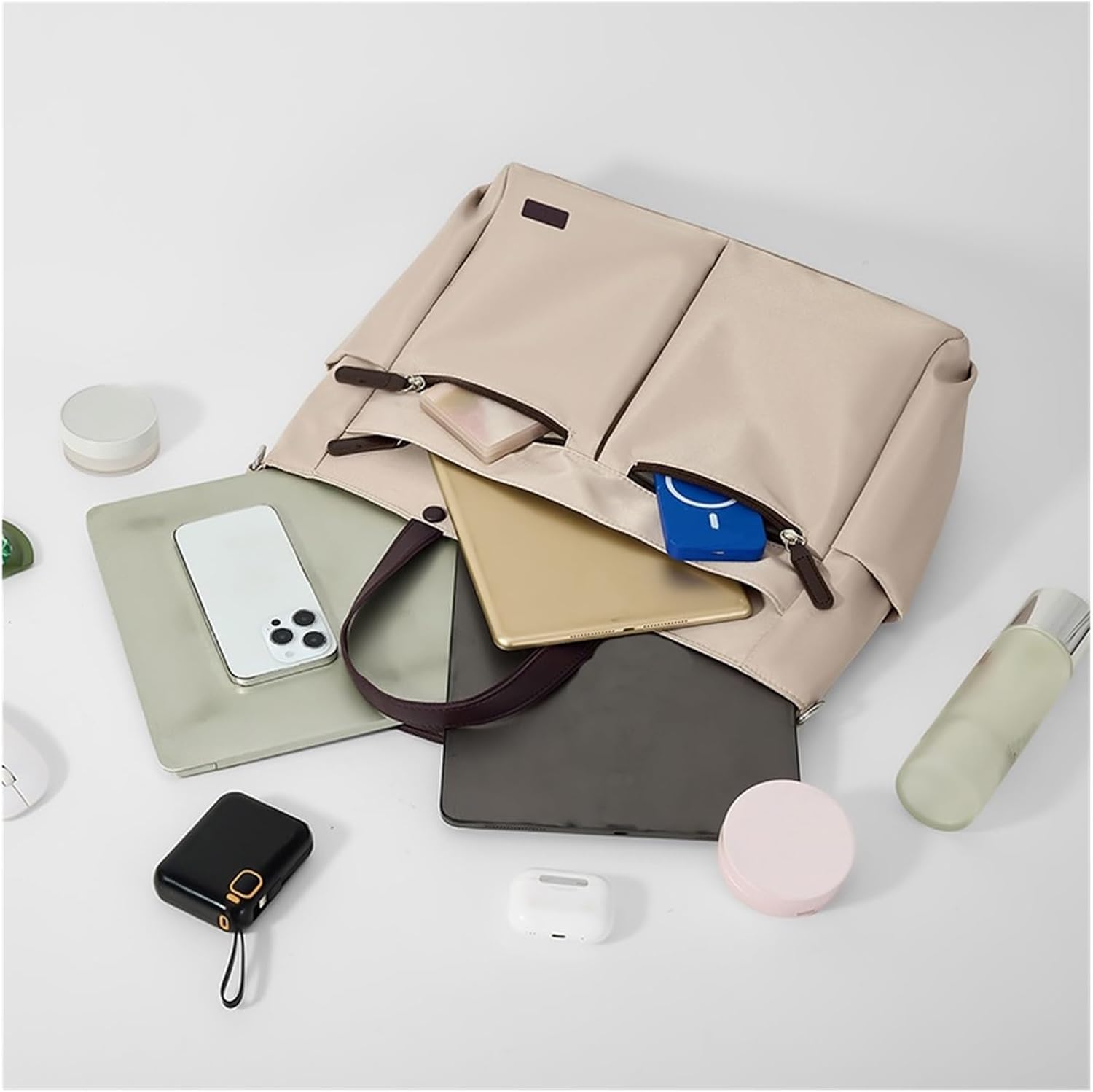 【 Laptop Bag 】 Nylon Casual Ladies', Daily Commuting Briefcase, Lightweight Double Main Pocket Single-shoulder