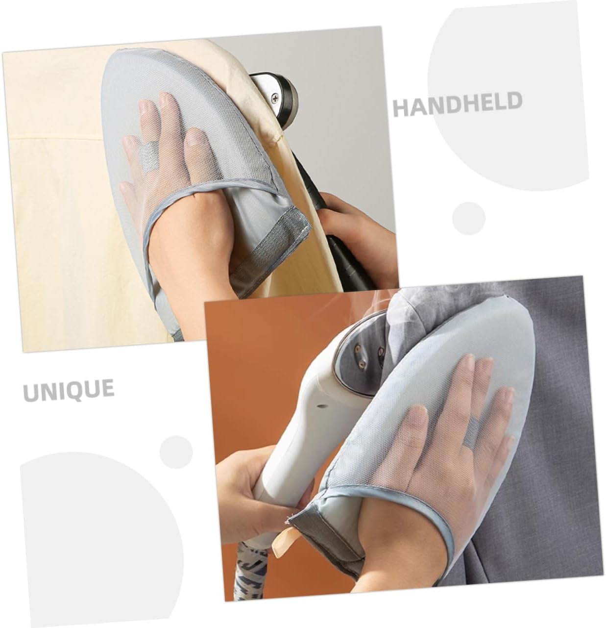 Mini Ironing Board Glove for Garment Steamer, Handheld Linen Sponge Xmas