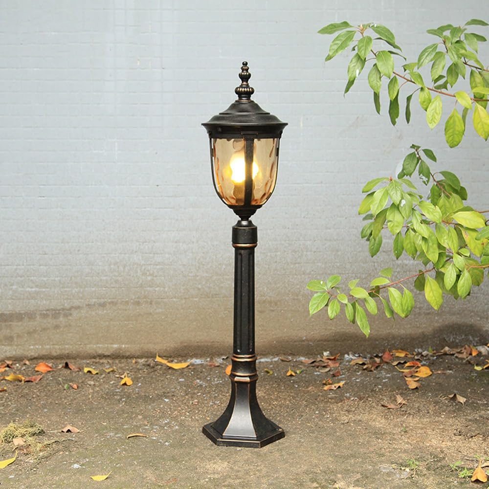 Générique Lampe européenne à poteau en verre ondulé à l'eau