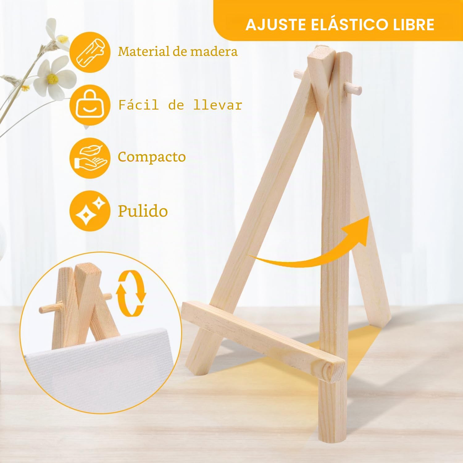 34 Piezas Juego de Mini Lienzos para Pintar Mini Caballete Madera Plegable | Canvas para Pintars 15x15cm para Pintar DIY Decoración Regalos Navidad Fiesta Bautizo Cursos de Arte Boda