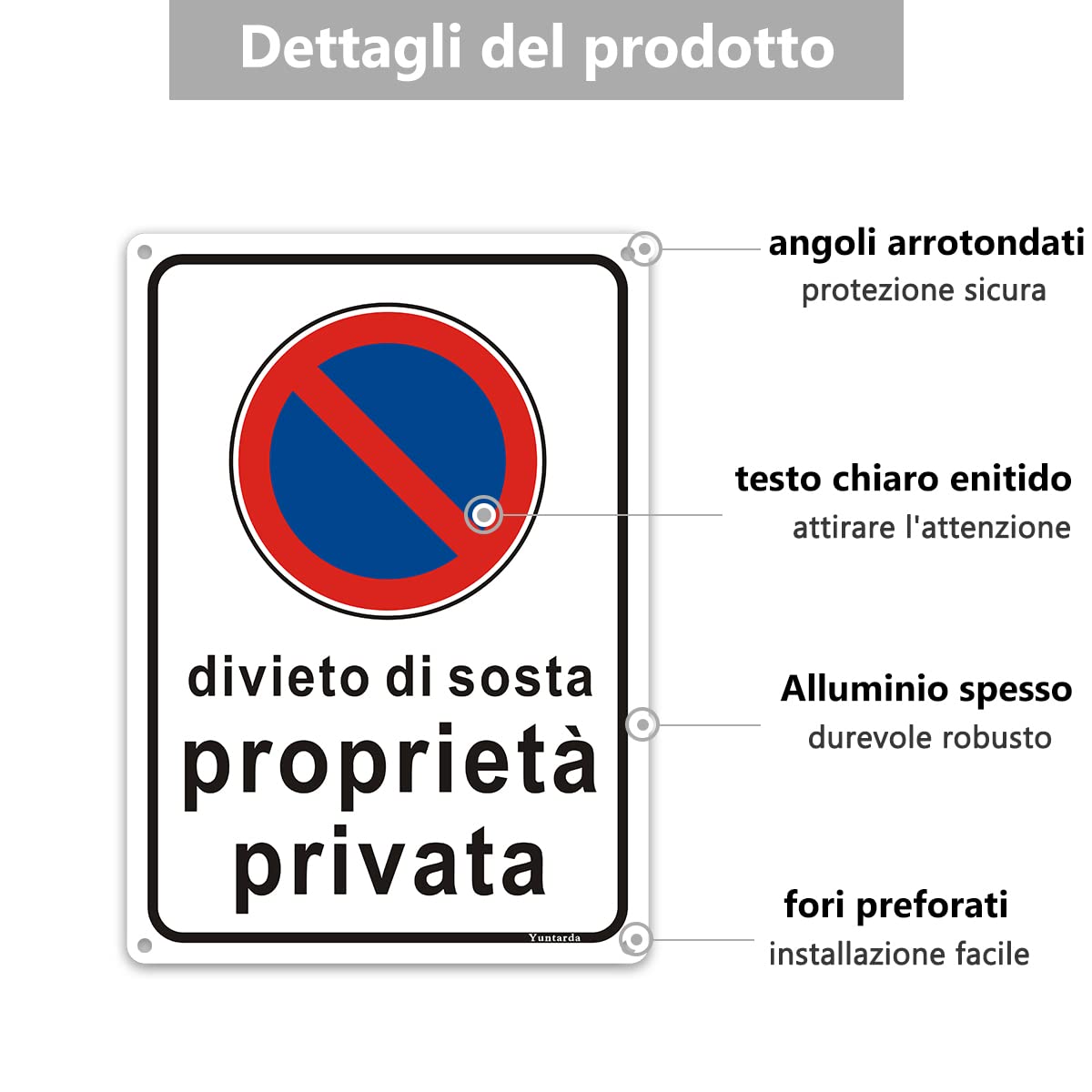 Cartello Alluminio Proprietà Privata – 30x20 Cm – Targhetta Segnaletica Resistente Per Recinzioni E Accessi - 2