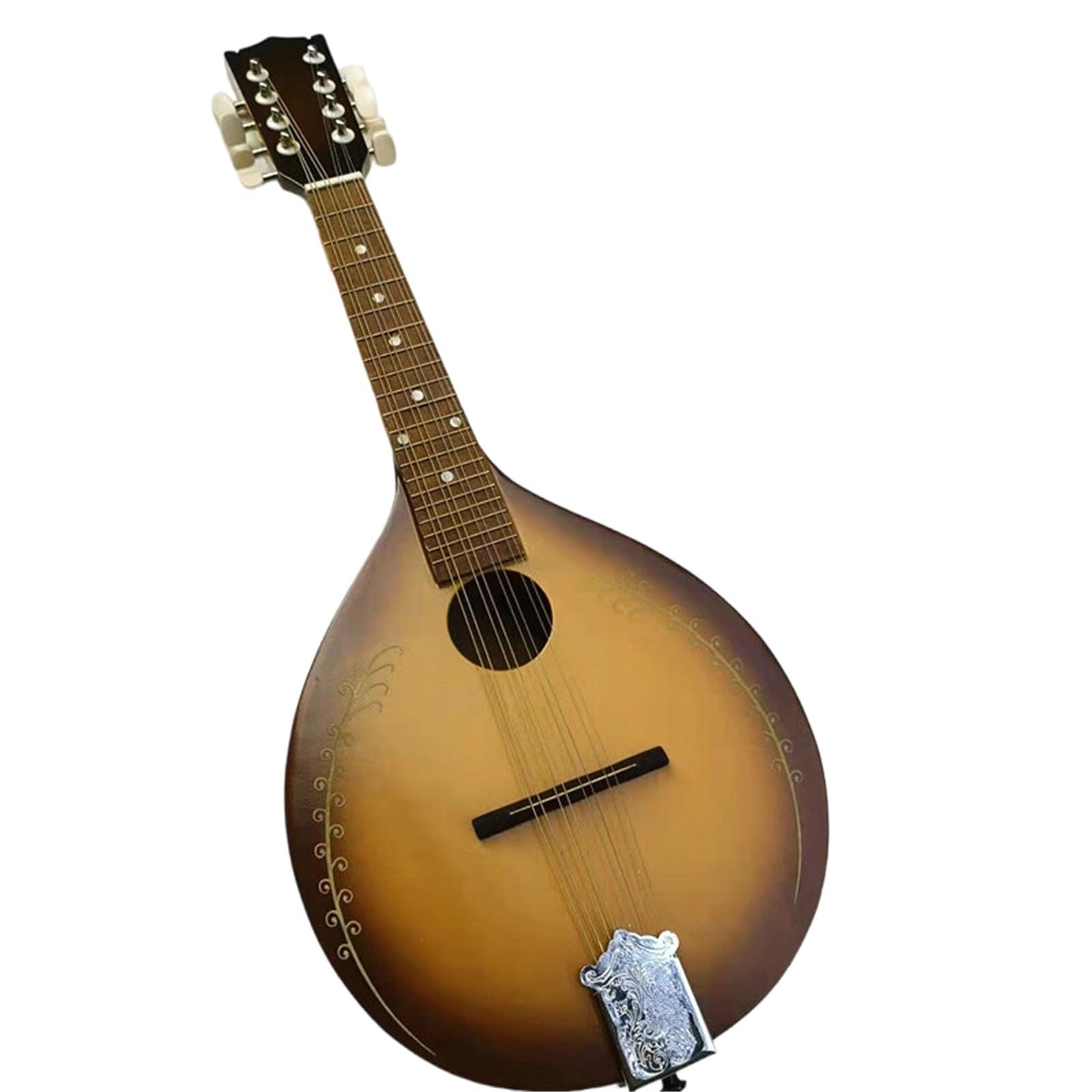 Mandolinen-Sets Mandoline 8-saitiges Lehrinstrument Mattgelbe Weizenblume Mit Plektrum