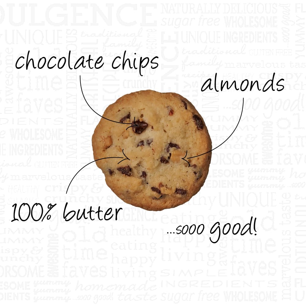 Aunt Gussie's - Classic Chocolate Chip Cookies with Almonds - 4 pack