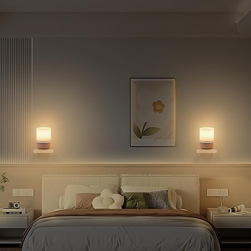 Miniatura 4 de Estante pequeño de pared, mini estantes flotantes para pared de 4 pulgadas, juego de 4, estante de decoración de exhibición para dormitorio, baño,