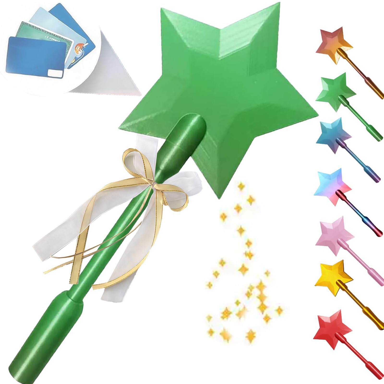 Twinkle Tap Wand for Credit Cards, Magic Wand Tap-to-Pay Card Holder，Green