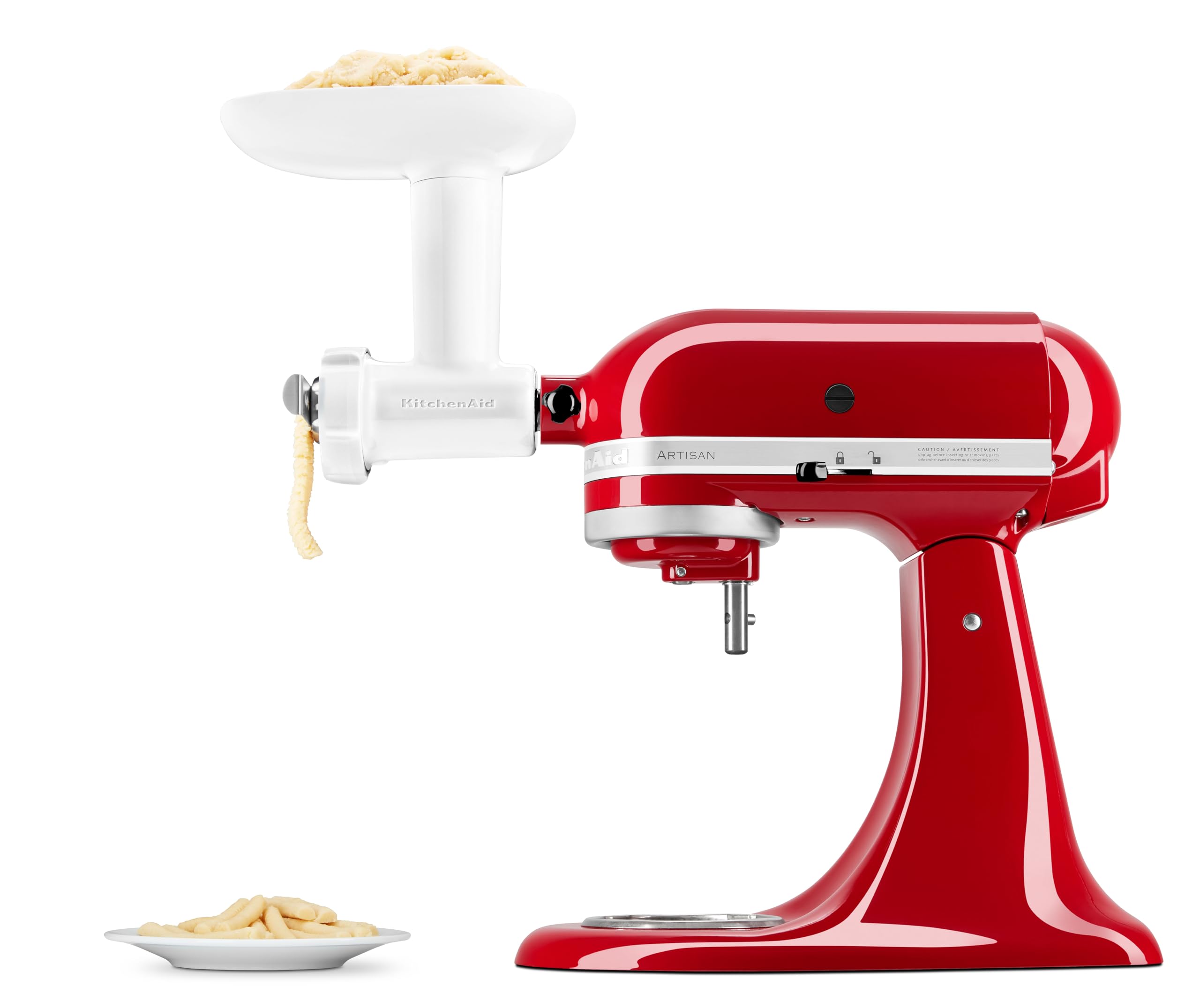 KitchenAid Zubehör Fleischwolf - 5KSMFGCA - Zerkleinerer für Kitchen aid Küchenmaschine - Gemüsezerkleinerer - mit Spritzgebäckvorsatz in 5 Formen