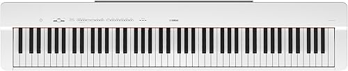 Miniatura 2 de Yamaha P225WH, Piano digital de acción ponderada de 88 teclas con fuente de alimentación y pedal de sostenimiento, color blanco (P225WH)