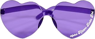 Alpha Kappa Delta Phi Sunglasses — Heart Shaped Sunglasses, Greek Sorority Sunglass for Big Little Sorority Gifts