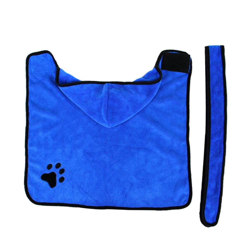 MYADDICTION Fibre Cloth Dog Cat Bath Towel Footprint Paw Pet Hood Bath Towel XS-image-32