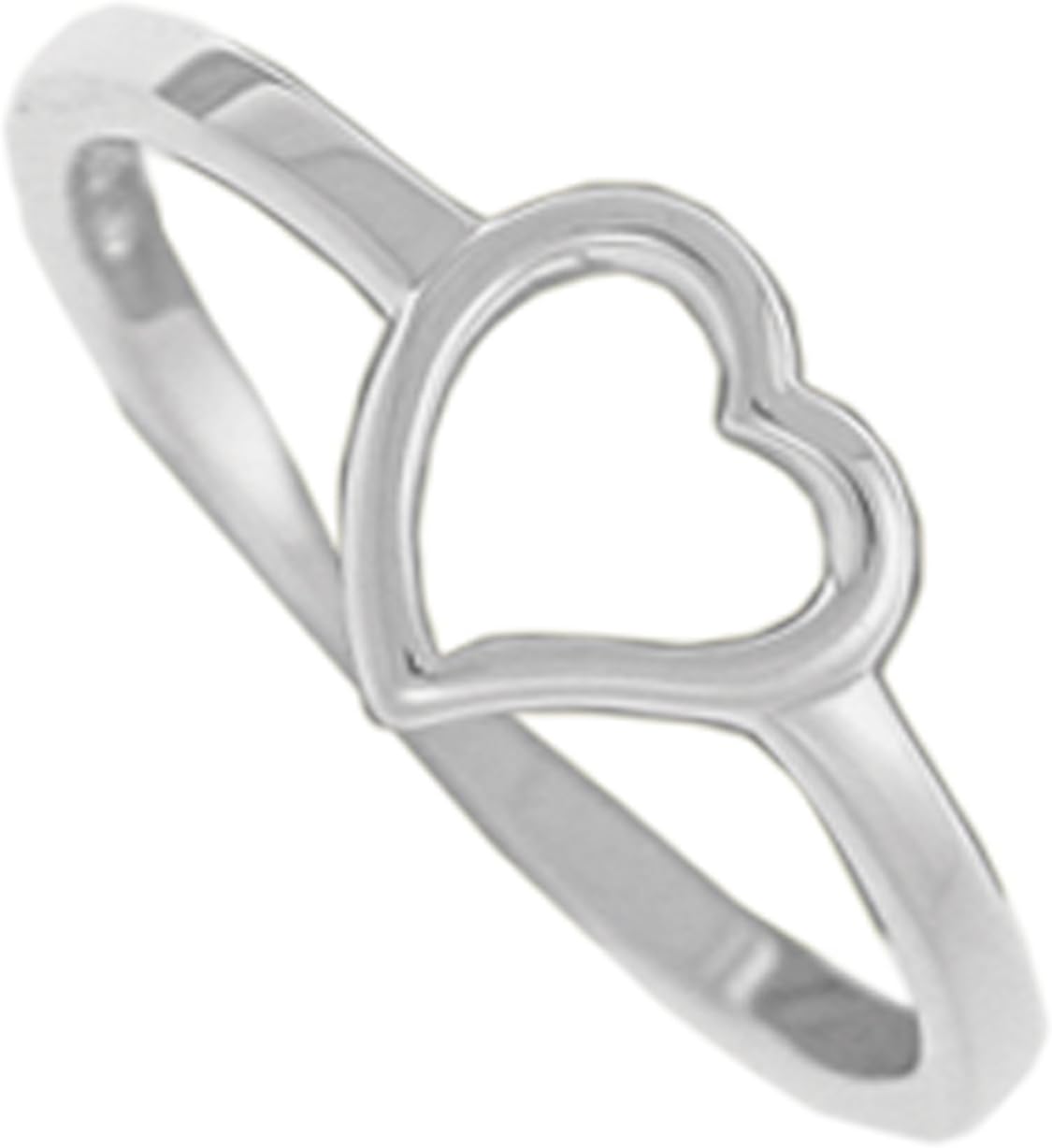 Boma Jewelry Sterling Silver Open Heart Ring