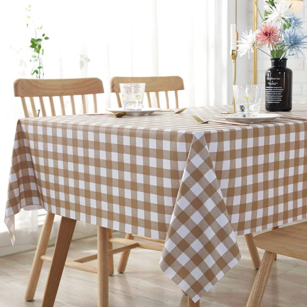 Nappe toile cirée PVC imperméable 140x200 rectangulaire pour table à manger épaisse