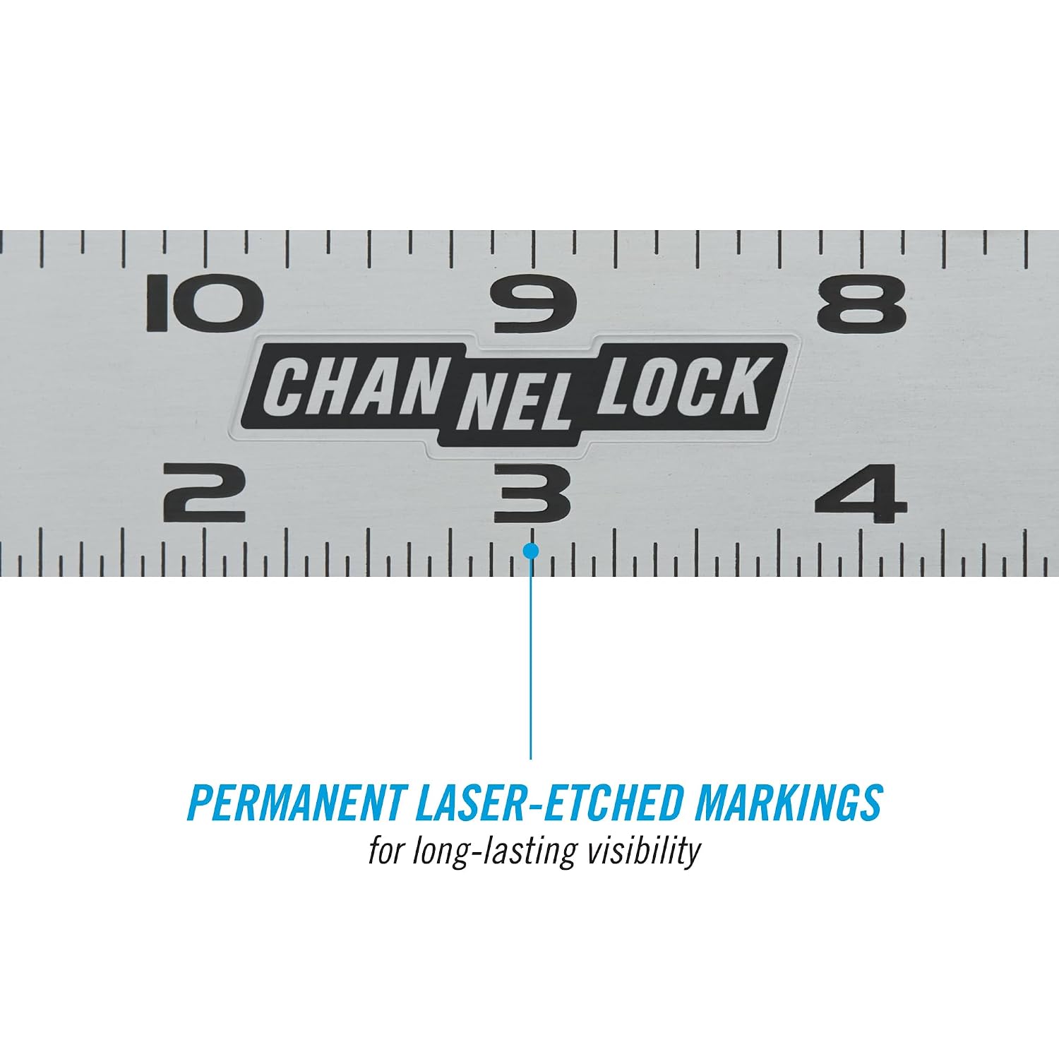 CHANNELLOCK High-Visibility Stainless Steel 6-Inch Combination Square, 8100-006CS