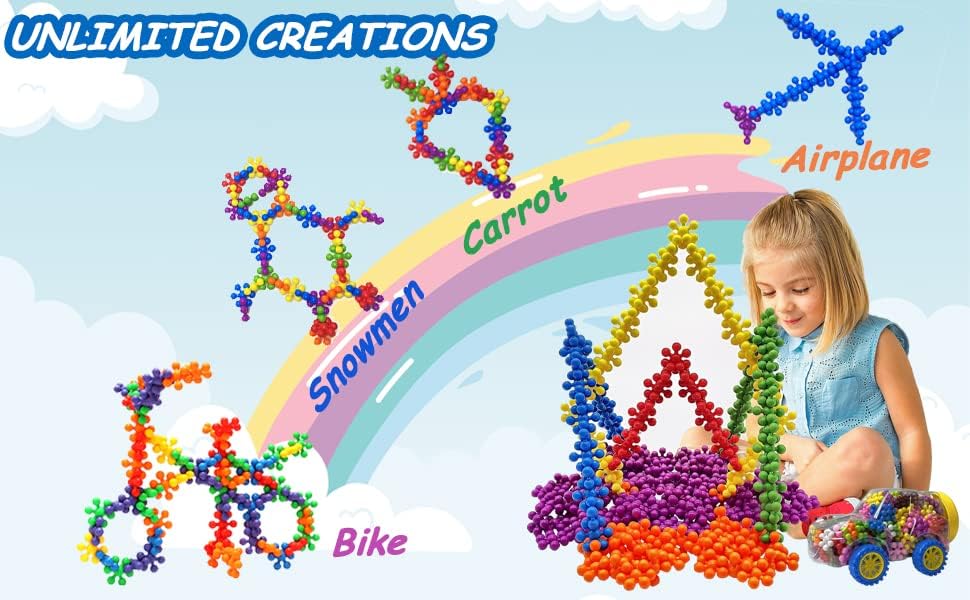 Miniatura 9 de 500 piezas de bloques de construcción STEM juguete educativo para almacenamiento de automóvil preescolar para aula preescolar, bloques de cerdas,