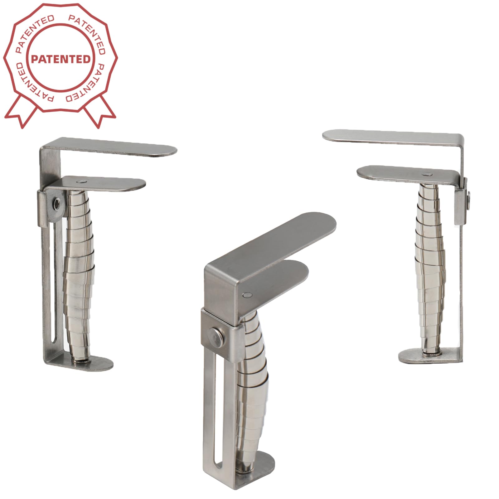 6 Pezzi tovaglie Clip in Acciaio Inox 9x5,5 cm con Molla Clip per tovaglie Regolabili, Morsetto per tovaglie Morsetto per coperture da Tavolo per Fissare la tovaglia-Argento